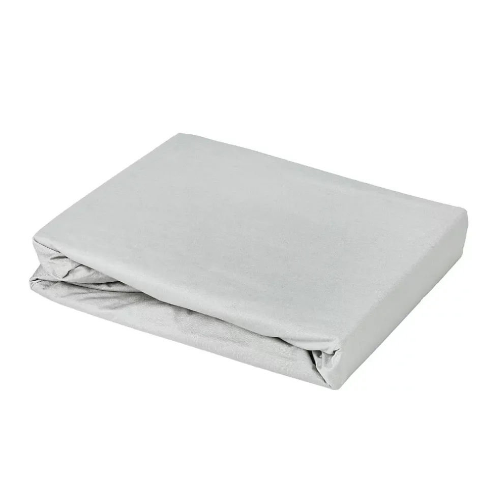 Toison d'Or Drap housse élastiqué en 100% coton peigné (85x195 cm - Gris Perle) Best