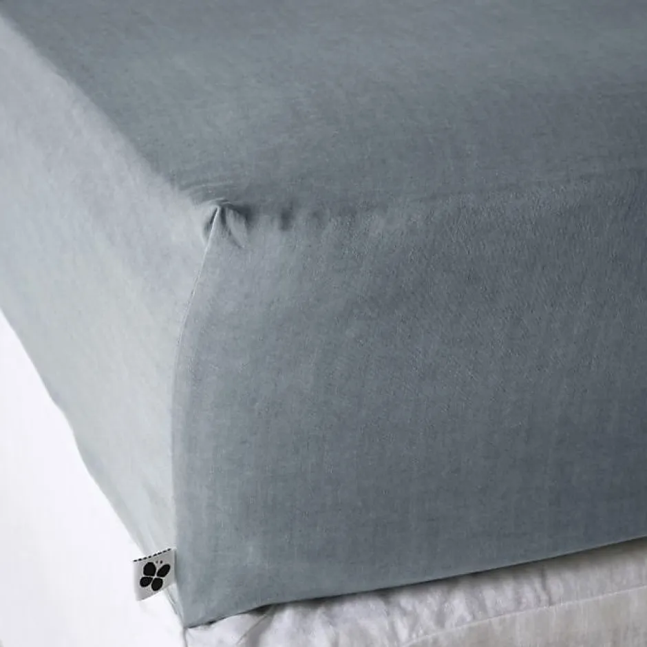L'Effet Papillon Drap housse "Lysandre" toutes dimensions "Lyocel" - Lysandre Stone - 140 x 200 cm bonnet de 30 cm