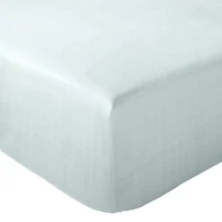 Linnea Drap housse MILOS mousseline de coton 180x200 cm bonnet 30 cm uni vert lichen Discount