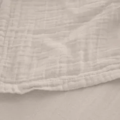 Linnea Drap housse MILOS mousseline de coton 140x200 cm bonnet 30 cm uni beige naturel Best