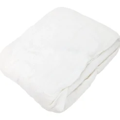 Linnea Drap housse MILOS mousseline de coton 140x200 cm bonnet 30 cm uni blanc neige