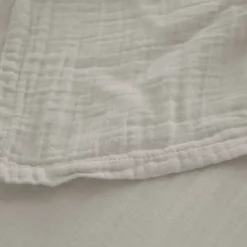 Linnea Drap housse MILOS mousseline de coton 180x200 cm bonnet 30 cm uni beige ficelle Discount