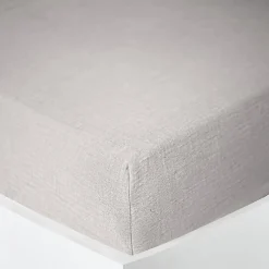 Coton Pur Drap housse "Noah" toutes dimensions "Gaze de Coton" - Noah Perle - 90 x 190 cm bonnet de 30 cm Clearance