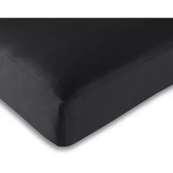 Univers Décor Drap housse Noir 90 x 190 cm / 100% coton / 57 fils/cm²