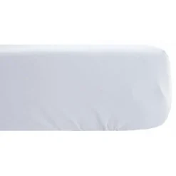 Vent Du Sud Drap housse Palace pur coton teint lavé 63 fils/cm² - Palace Neige - 140 x 190 cm bonnet de 35 cm