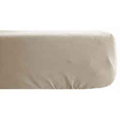 Vent Du Sud Drap housse Palace pur coton teint lavé 63 fils/cm² - Palace Lin - 140 x 190 cm bonnet de 35 cm