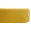 Vent Du Sud Drap housse Palace pur coton teint lavé 63 fils/cm² - Palace Curry - 140 x 190 cm bonnet de 35 cm Hot