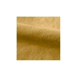 Vent Du Sud Drap housse Palace pur coton teint lavé 63 fils/cm² - Palace Curry - 140 x 190 cm bonnet de 35 cm Hot