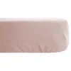 Vent Du Sud Drap housse Palace pur coton teint lavé 63 fils/cm² - Palace Rose - 140 x 190 cm bonnet de 35 cm Online
