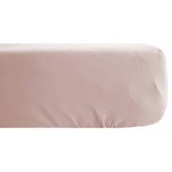 Vent Du Sud Drap housse Palace pur coton teint lavé 63 fils/cm² - Palace Rose - 140 x 190 cm bonnet de 35 cm Online