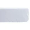 Vent Du Sud Drap housse Palace pur coton teint lavé 63 fils/cm² - Palace Neige - 160 x 200 cm bonnet de 35 cm