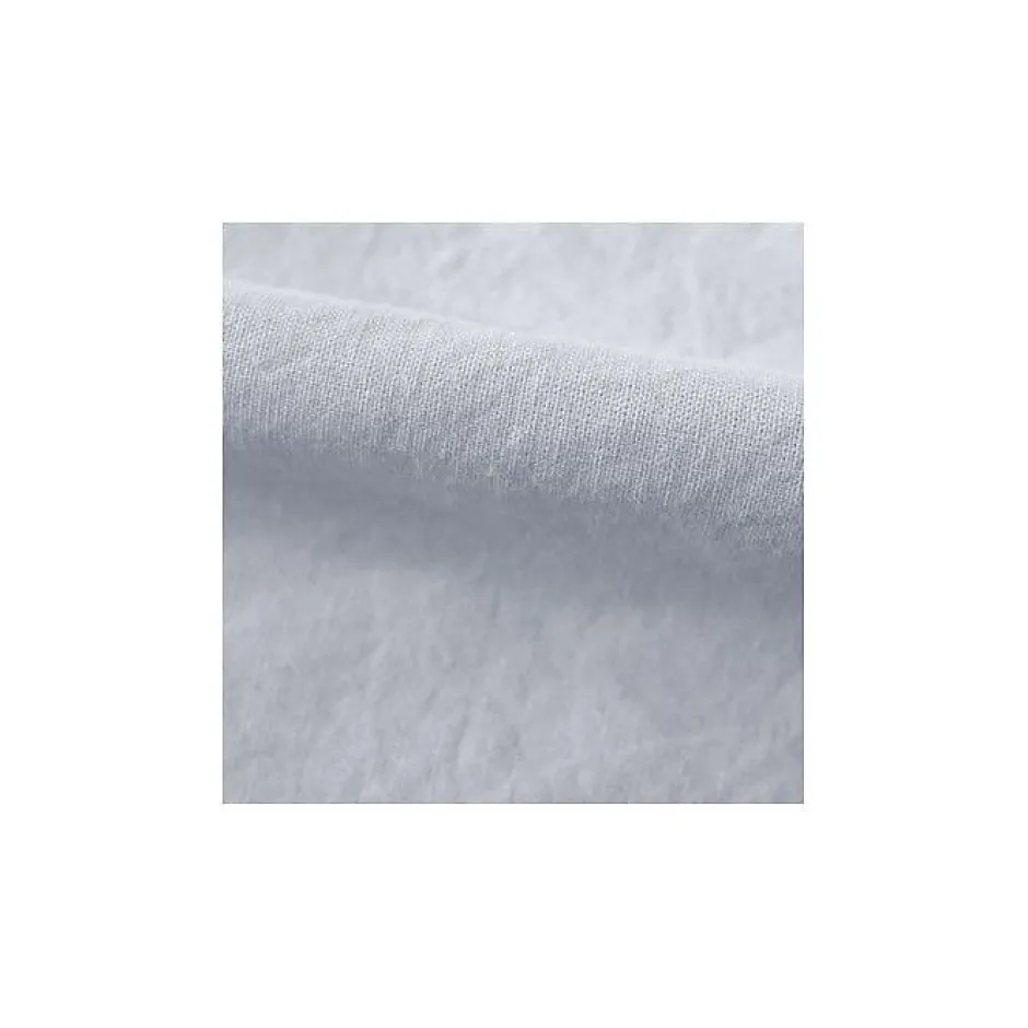 Vent Du Sud Drap housse Palace pur coton teint lavé 63 fils/cm² - Palace Neige - 160 x 200 cm bonnet de 35 cm