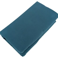 Linnea Drap housse PALACE pur coton lavé 180x200 cm bonnet 35 cm uni bleu marine Sale