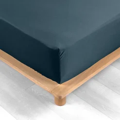 Douceur D'Intérieur Drap Housse Percale Bonnet 30 Cm 200x160cm bleu