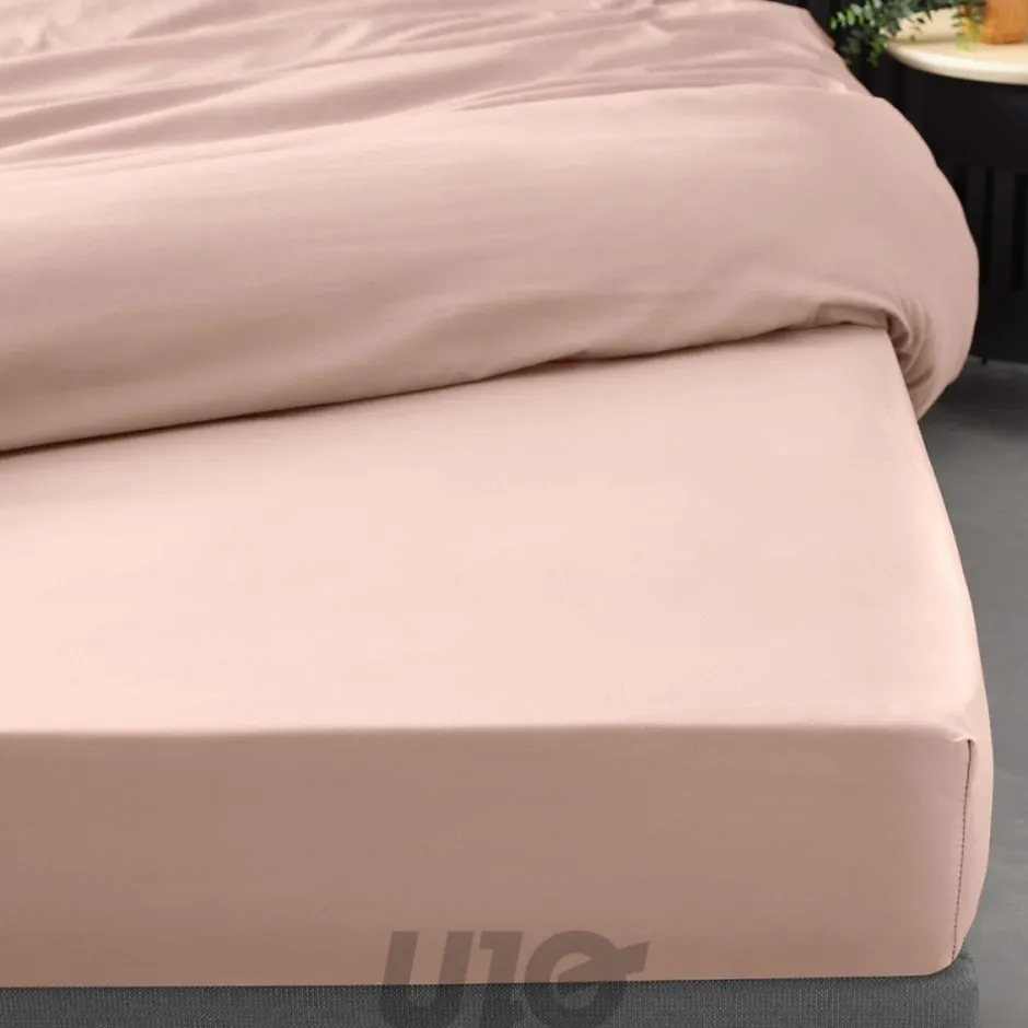 Douceur D'Intérieur Drap Housse Percale Bonnet 30 Cm 200x160cm Rose