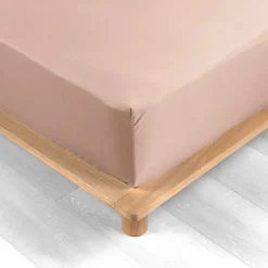 Douceur D'Intérieur Drap Housse Percale Bonnet 30 Cm 190x140cm Rose