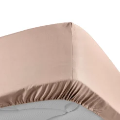 Douceur D'Intérieur Drap Housse Percale Bonnet 30 Cm 190x140cm Rose