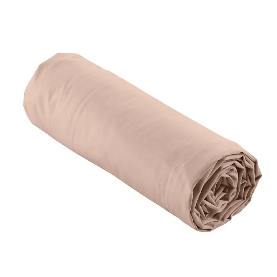 Douceur D'Intérieur Drap Housse Percale Bonnet 30 Cm 190x140cm Rose