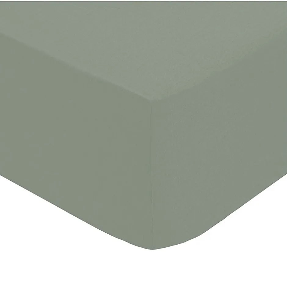 Eden Drap housse percale de coton uni 90 x 190 cm Harmonie tilleul Online