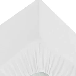 Eden Drap housse percale de coton uni 160 x 200 cm Harmonie gris