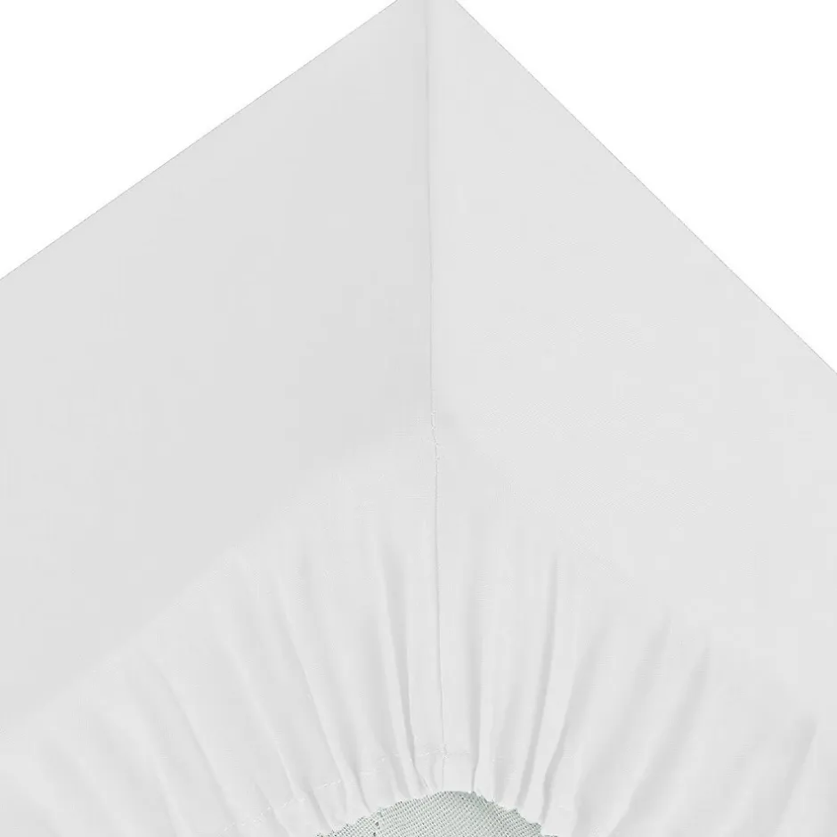Eden Drap housse percale de coton uni 160 x 200 cm Harmonie gris