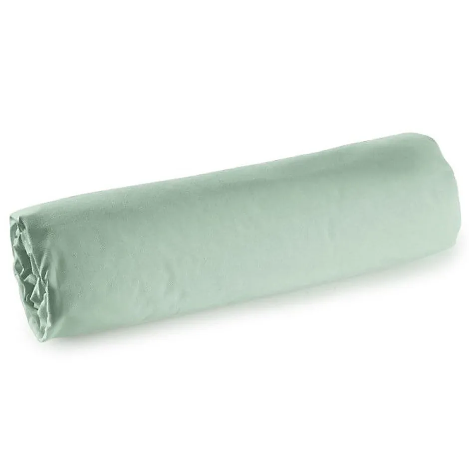 Coton Pur Drap housse percale "Julian" avec bonnet 35 cm toutes dimensions - Julian Céladon - 90 x 190 cm bonnet de 35 cm