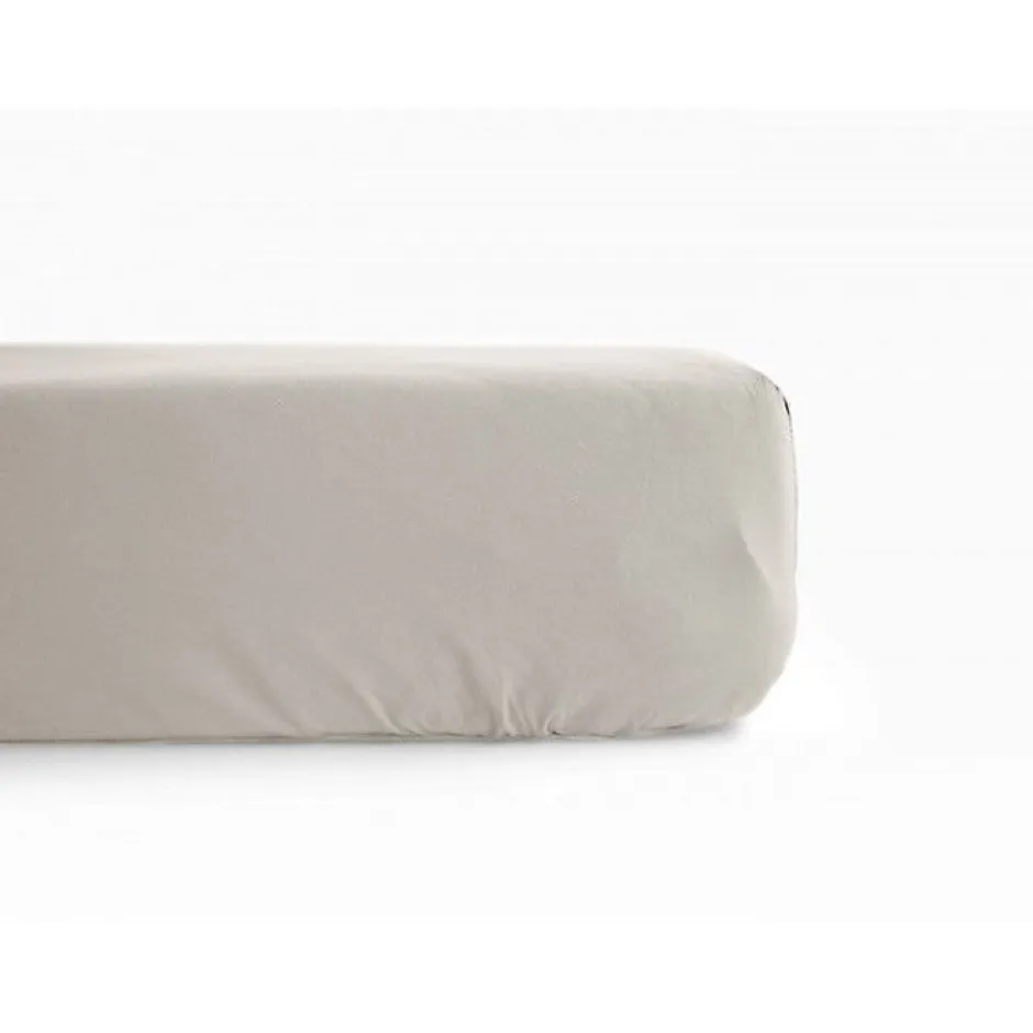 Vent Du Sud Drap housse percale pur coton peigné longues fibres 80 fils/cm² avec bonnet de 35 cm - Naturel - 160 x 200 cm bonnet d