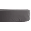 Vent Du Sud Drap housse percale pur coton peigné longues fibres 80 fils/cm² avec bonnet de 35 cm - Ardoise - 80 x 200 cm bonnet de Online