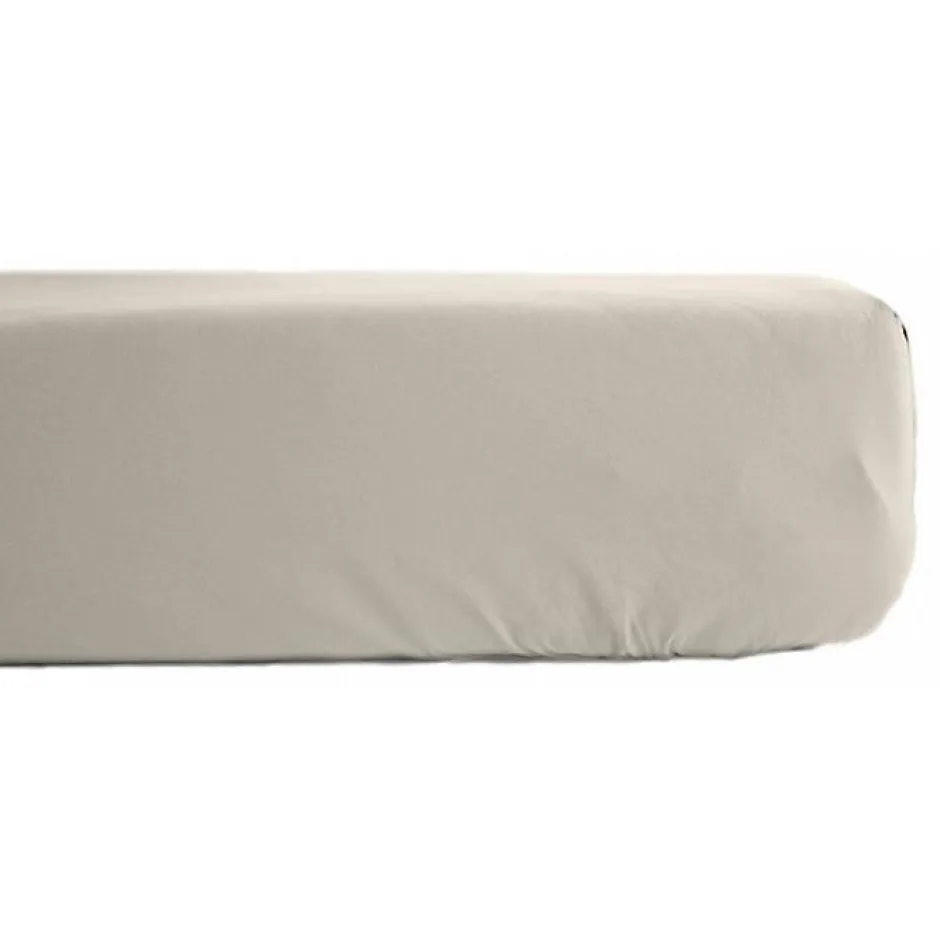 Vent Du Sud Drap housse percale pur coton peigné longues fibres 80 fils/cm² avec bonnet de 35 cm - Ivoire - 80 x 200 cm bonnet de Best