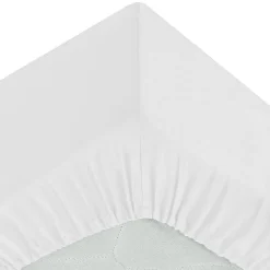 Atmosphera Créateur D'Intérieur Drap housse Priscia blanc 140x190cm - Atmosphera
