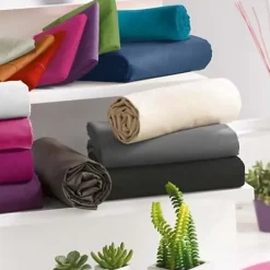 Univers Décor Drap housse Pétale 200 x 200 cm / 100% coton / 57 fils/cm² "King size" Hot