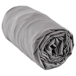 L'Effet Papillon Drap housse "Salomé" Viscose de bambou 120 fils/cm² toutes dimensions - Salomé Granit - 180 x 200 cm bonnet de 30 cm