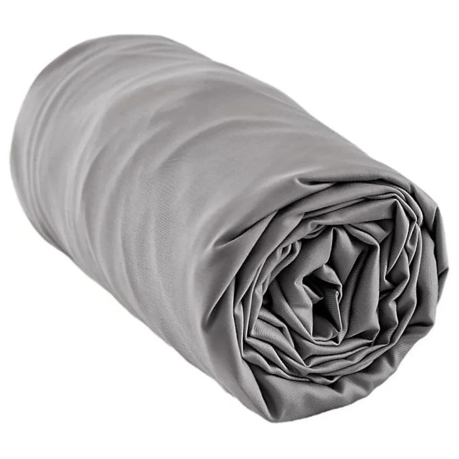 L'Effet Papillon Drap housse "Salomé" Viscose de bambou 120 fils/cm² toutes dimensions - Salomé Granit - 180 x 200 cm bonnet de 30 cm