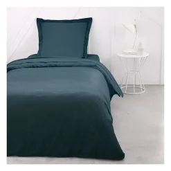 Todays Tools Drap housse TODAY Essential - 90 x 190 cm - 1 personne - 100% Coton uni - Paon Online