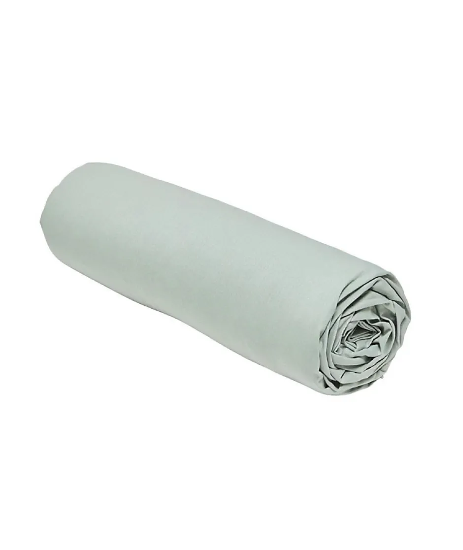 Todays Tools Drap housse TODAY Essential - 160 x 200+30 cm - 2 personnes - 100% Coton uni - Celadon New