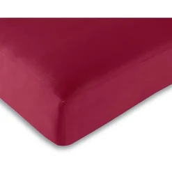Univers Décor Drap housse toutes dimensions 100% Coton/57 fils/cm² - Rouge - 160 x 200 cm