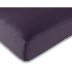 Univers Décor Drap housse toutes dimensions 100% Coton/57 fils/cm² - Prune - 140 x 190 cm