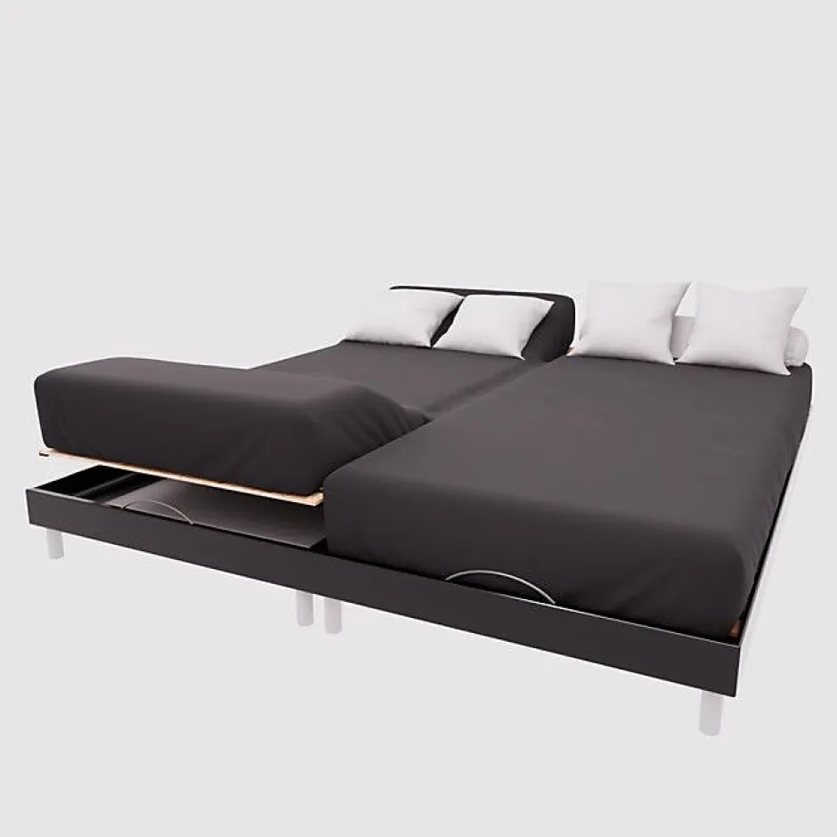 Soleil D'Ocre Drap housse TPR en coton 57 fils 2x80x200 cm UNI noir, par Online