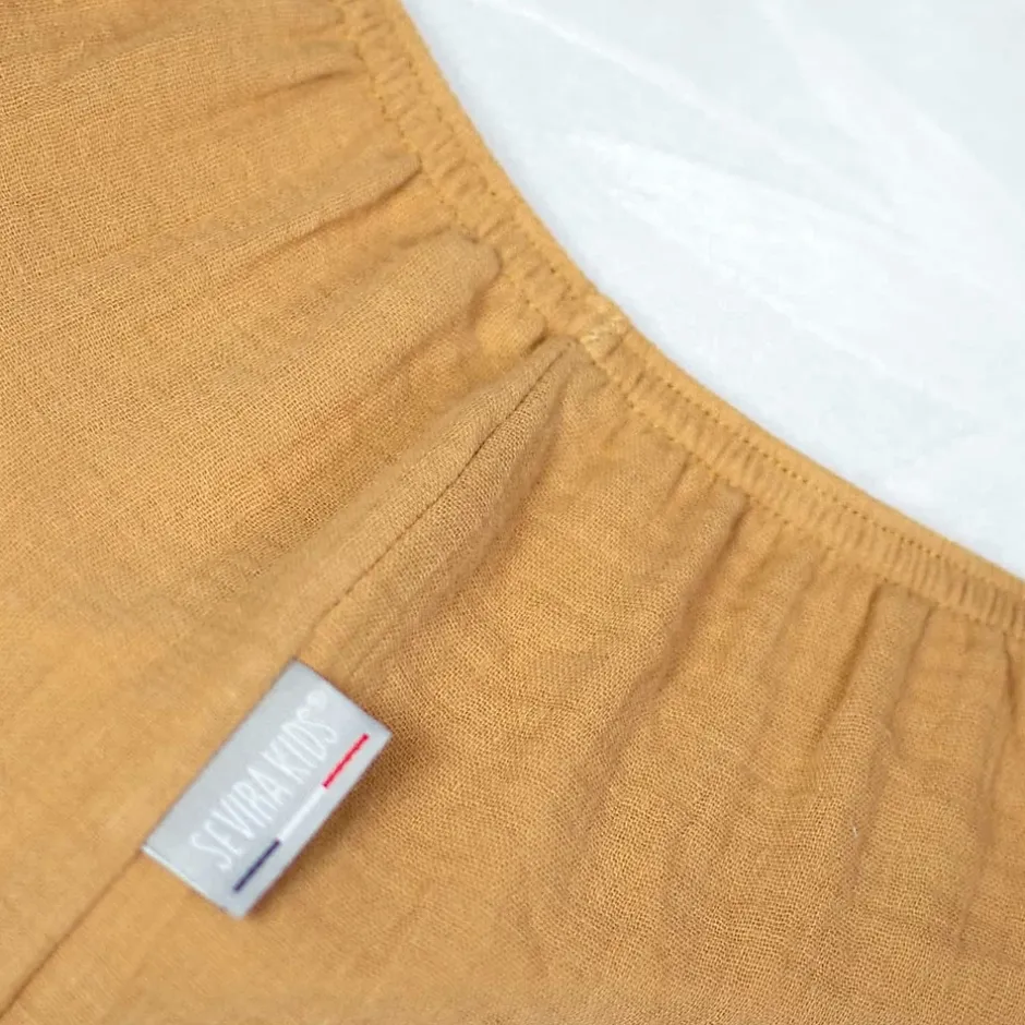 Sevira Kids Drap housse uni en gaze de coton Discount