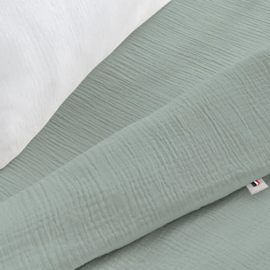 Sevira Kids Drap housse uni en gaze de coton