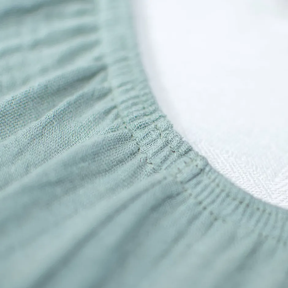 Sevira Kids Drap housse uni en gaze de coton