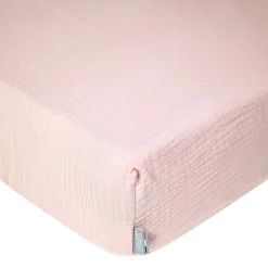 Sevira Kids Drap housse uni en gaze de coton