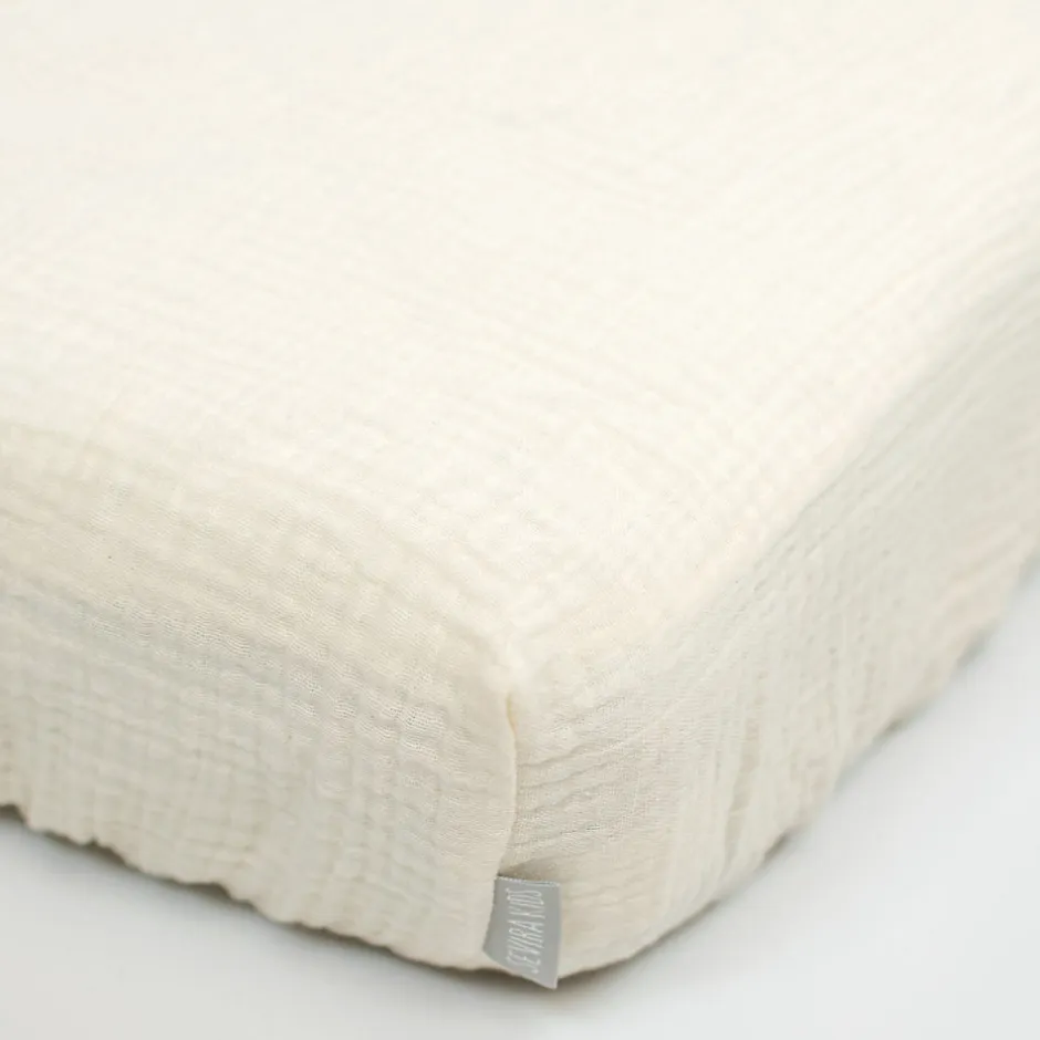Sevira Kids Drap housse uni en gaze de coton