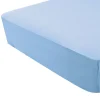 Domiva Drap housse uni en jersey (40x80 cm - Bleu ciel)