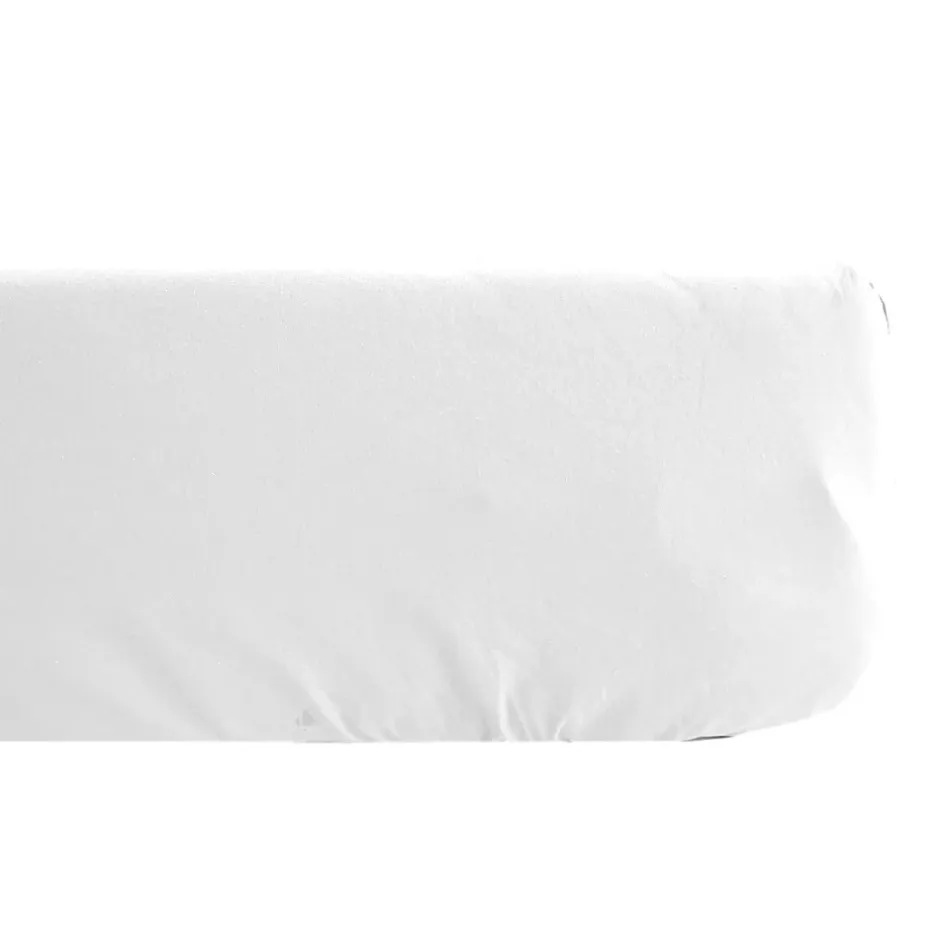 Linnea Drap housse uni 160x200 cm bonnet 35 cm percale de coton MANOIR blanc Neige Clearance