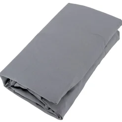 Linnea Drap housse uni 180x200 cm bonnet 40 cm percale de coton MANOIR gris Ardoise