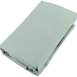 Linnea Drap housse uni 160x200 cm bonnet 35 cm percale de coton MANOIR vert Lichen