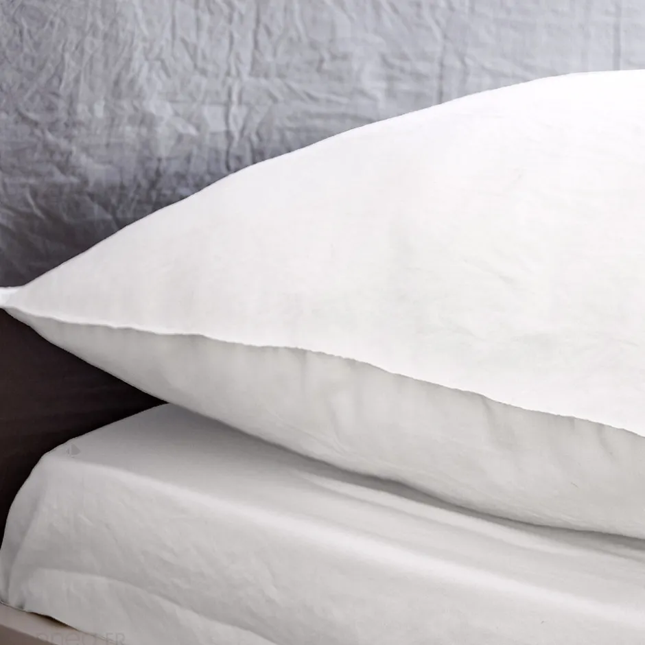Linnea Drap housse uni 160x200 cm MILA 100% polyester micro lavée blanc