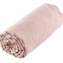 Linnea Drap housse uni 160x200 cm MILA 100% polyester micro lavée rose poudré Hot