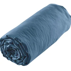 Linnea Drap housse uni 160x200 cm MILA 100% polyester micro lavée bleu nuit